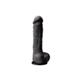 NS Toys - Colours Pleasures - rögzíthető, élethű, herés dildó (17,8cm) - fekete