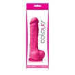 Kép 1/2 - NS Toys - Colours Pleasures Small - rögzíthető, élethű, herés dildó (17,8cm) - pink