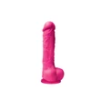Kép 2/2 - NS Toys - Colours Pleasures Small - rögzíthető, élethű, herés dildó (17,8cm) - pink