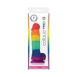 Kép 1/2 - NS Toys - Colours Pride Edition 5&quot; - rögzíthető, élethű, herés dildó (17,5cm) - szivárvány