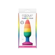 Kép 1/2 - NS Toys - Colours - Pride Edition - Pleasure Plug - közepes méretű, rögzíthető análkúp (szivárvány)