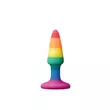 Kép 2/2 - NS Toys - Colours - Pride Edition - Pleasure Plug - rögzíthető  mini análkúp (szivárvány)