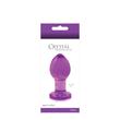 NS Toys - Crystal Medium - közepes méretű üveg análdugó (7,6cm) - lila