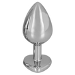 You2Toys - Diamond Butt Plug Medium - közepes méretű, díszített, fém análdugó (ezüst)