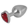 You2Toys - Diamond Butt Plug Medium - közepes méretű, díszített, fém análdugó (ezüst)
