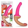 Lovetoy - 12" Holy Dong - duplavégű, élethű dildó (29,5cm) - pink/natúr