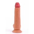 Kép 8/8 - Lovetoy - 8&quot; Dual-Layered Silicone Cock - rögzíthető, élethű, herés dildó (20,5cm) - natúr