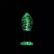 Kép 1/2 - NS Toys - Firefly Glass Plug - Glows in the Dark - nagy méretű, foszforeszkáló, üveg análdugó (10cm) - áttetsző