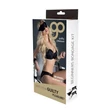 Kép 1/3 - Guilty Pleasure - GP Beginners Bondage Kit - csukló és boka kötöző szett szemtakaróval (fekete)