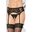 Kép 1/2 - Softline - Garterbelt 3319 - mintás harisnyatartó (M/L) - fekete