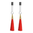 Kép 1/5 - Lovetoy - Bondage Fetish - Glamor Tassel Nipple Clamp - állítható mellbimbócsipesz (piros)
