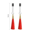 Kép 3/5 - Lovetoy - Bondage Fetish - Glamor Tassel Nipple Clamp - állítható mellbimbócsipesz (piros)