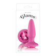 NS Toys - Glams - díszített, szilikon análkúp (10,5cm) - pink