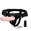 Kép 3/6 - Debra - Hollow Strap-on with Vibration - üreges, felcsatolható, élethű, wired vibrációs dildó állítható hevederrel (natúr)