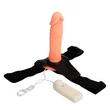Kép 9/9 - Baile - Jessica Strap-On 1 - üreges, felcsatolható, élethű, wired vibrációs dildó állítható hevederrel (natúr)