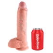 Kép 5/5 - Pipedream - King Cock - 10&quot; Cock With Balls - rögzíthető, élethű, herés dildó (natúr)