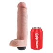 Kép 3/5 - Pipedream - King Cock - 10&quot; Squirting Cock With Balls - rögzíthető, spriccelő, élethű, herés dildó (natúr)