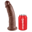Kép 2/5 - Pipedream - King Cock - 9&quot; Cock - tapadókorongos, ívelt, élethű dildó (23cm) - barna