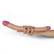 Lovetoy - Ladykiller Tapered Double Penetration - élethű, dupla dildó (35,5cm) - natúr
