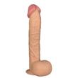 Lovetoy - 12" Legendary King Sized Realistic Dildo - rugalmas, rögzíthető, élethű dildó (31cm) - natúr