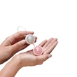 Kép 3/4 - Lovetoy - Luna Beads II - szilikon gésagolyó duó szett belső súlyokkal - (pink/szürke)