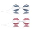 Kép 2/4 - Lovetoy - Luna Beads II - szilikon gésagolyó duó szett belső súlyokkal - (pink/szürke)