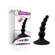 Lovetoy - Lure Me Beaded Anal Plug - rögzíthető, 5 szemes anális izgató (10cm) - fekete