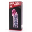 Kép 2/5 - Baile - Male-Wear Net Sleeve - élethű, bordázott péniszköpeny (pink)