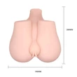 Kép 2/9 - Crazy Bull - Men's Masturbator with Bullet 5 - élethű vagina és ánusz maszturbátor dupla wired vibrotojással (natúr)