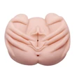 Kép 2/9 - Crazy Bull - Men's Masturbator with Bullet 1 - élethű vagina és ánusz maszturbátor dupla wired vibrotojással (natúr)