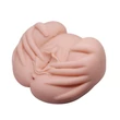 Kép 6/9 - Crazy Bull - Men's Masturbator with Bullet 1 - élethű vagina és ánusz maszturbátor dupla wired vibrotojással (natúr)