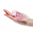 Kép 3/6 - NS Toys - Crystál - Rose - üveg análdugó rózsa alakú talppal (pink)