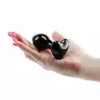 Kép 4/6 - NS Toys - Crystál - Heart - üveg análdugó szív alakú talppal (fekete)