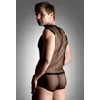 Kép 1/2 - Softline - Net Set - Shirt and Thong - hálós, ujjatlan trikó és boxer szett (M/L) - fekete
