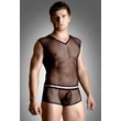 Kép 2/2 - Softline - Net Set - Shirt and Thong - hálós, ujjatlan trikó és boxer szett (M/L) - fekete