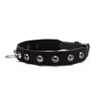 Kép 1/3 - Devil Sticks - Octane Crystal Collar Black - kristályokkal díszített bőr nyakörv (fekete)