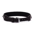 Kép 2/4 - Devil Sticks - Octane Crystal Collar Hot Pink - pink kristályokkal díszített bőr nyakörv (fekete)