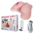 Kép 1/4 - Debra - Passion Lady Masturbator 2  - melegítő hatású, interaktív, élethű vagina és ánusz maszturbátor wired vibrotojással (natúr)