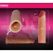 Kép 1/3 - Lovetoy - Pleasure X-Tender Penis Sleeve #3 - élethű péniszköpeny (19,5cm) - barna
