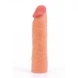 Kép 1/7 - Lovetoy - Pleasure X-Tender Penis Sleeve #1 - élethű péniszköpeny (17cm) - natúr