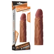 Kép 3/3 - Lovetoy - Pleasure X-Tender Penis Sleeve #4 - élethű péniszköpeny (19cm) - barna