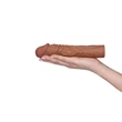 Kép 2/3 - Lovetoy - Pleasure X-Tender Penis Sleeve #3 - élethű péniszköpeny (19,5cm) - barna