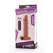 Kép 7/8 - Lovetoy - Pleasure X-Tender Vibrating Penis Sleeve #3 - élethű, vibrációs péniszköpeny heregyűrűvel és csiklóizgatóval (18,5cm) - natúr