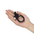 Kép 2/4 - Lovetoy - Power Clit Cockring Heart - vibrációs péniszgyűrű szív alakú csiklóizgatóval (fekete)