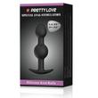 Pretty Love - Special Anal Stimulation - szilikon, dupla gyöngyös análhorog (fekete)