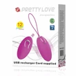 Kép 6/9 - Pretty Love - Jacqueline - 12 funkciós, szilikon, távirányítású vibrotojás (USB) - lila