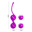 Kép 4/7 - Pretty Love - Kegel Tighten Up I - szilikon gésagolyó duó belső súlyokkal (lila)