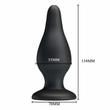 Pretty Love - Sturdy Silicone Anal Plug - rögzíthető, szilikon análkúp (fekete)