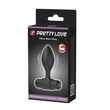 Pretty Love - Vibra Butt Plug - szilikon, 10 funkciós, vibrációs análkúp (fekete)