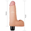 Kép 4/8 - Lovetoy - 7&quot; Real Feel Realistic Vibrator - élethű, herés vibrátor (17cm) - natúr